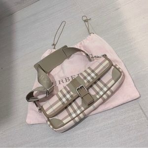 Burberry Pink Nova Check Bag Wristlet /clutch